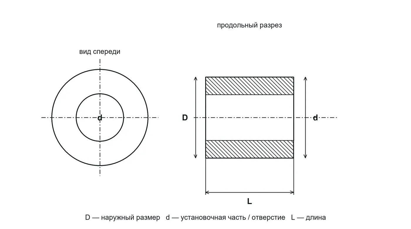 Чертёж: Шпилька приварная без резьбы CD 4,0 мм