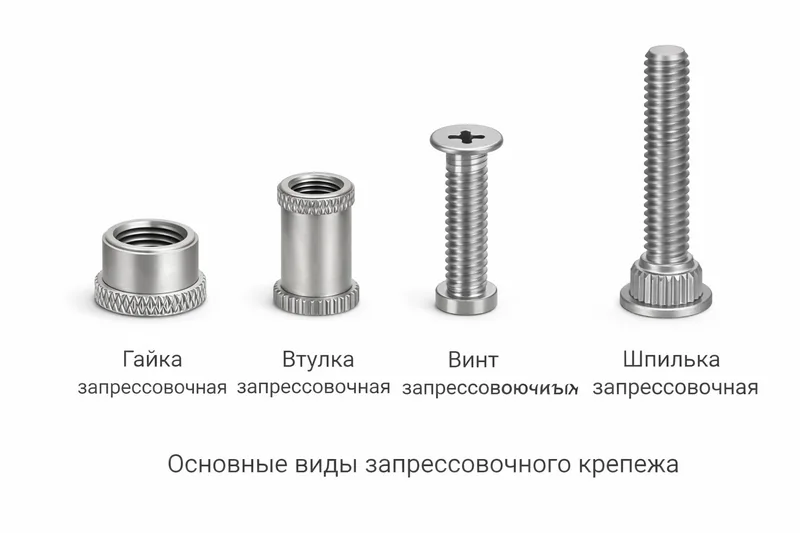 Основные виды запрессовочного крепежа